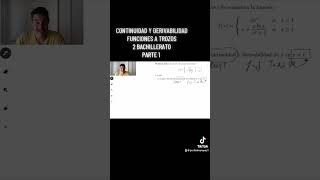 Continuidad y Derivabilidad Funciones a Trozos 2 Bachillerato Parte 1  ProfeDMarquez [upl. by Leitao]