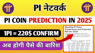 PI COIN PREDICTION IN 2025 💥pi network new update today pi network new updatepi network news today [upl. by Suiramaj726]