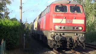 BR 218 Doppeltraktion auf der Marschbahn amp Schiffe im NordOstsee Kanal [upl. by Hakim]