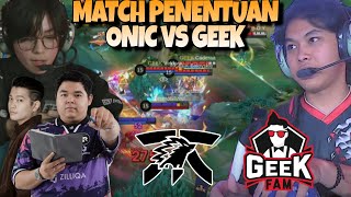 MATCH PENENTUAN ONIC VS GEEK  42 MENIT SENAM JANTUNG COK  GILAA  MATCH 5  MPL S14 PLAYOFF [upl. by Alberik]