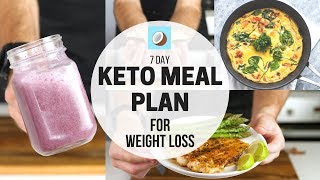 KETO DIET Meal Plan  7 DAY FULL MEAL PLAN for WEIGHT LOSS [upl. by Anisah]