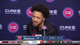 Pistons LIVE 123023 Cade Cunningham [upl. by Alyacim]