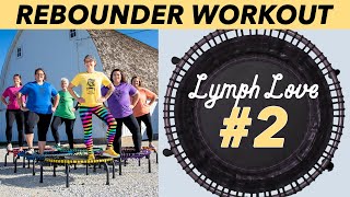 Lymph Love 2 Rebounder Workout Senior Beginner Low Impact Trampoline Rebounding [upl. by Moskow]