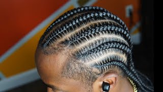 Stitch Braid Cornrow Tutorial Men  Full Wash and Braid Day Start to Finish [upl. by Atirehc890]