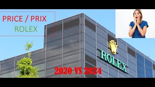 ROLEX PRIX 2020 VS 2024 énorme augmentation vous allez être choqué [upl. by Monteria]