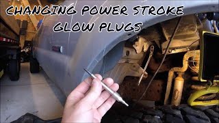 CHANGING POWER STROKE GLOW PLUGS 60 [upl. by Ruzich]