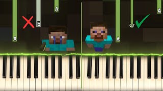 how to ACTUALLY play Wet Hands from Minecraft on the piano  easy beginner tutorial [upl. by Yremogtnom]