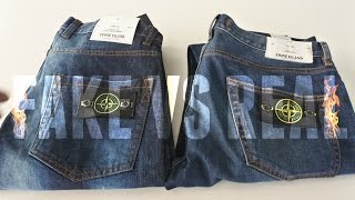 HOW TO SPOT FAKE STONE ISLAND DENIM JEANS  FAKE VS REAL [upl. by Lener]