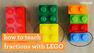 Maths activity How to teach fractions using Lego [upl. by Buchbinder]