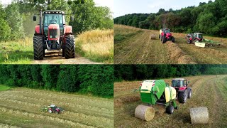 Massey Ferguson amp Krone  Prasowanie łąki [upl. by Netsud616]