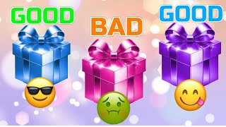 🍩 GOOD vs BAD vs GOOD 🎁 Choose Your Gift 🎁 Elige Tu Regalo 🎁 Escolha seu presente 🎁 [upl. by Aihcila977]