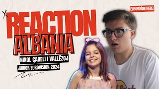 🇦🇱REACTION ALBANIA I JESC 2024 I NIKOL ÇABELI  VALLËZOJ [upl. by Pepillo450]