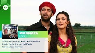 Mannata  Full Audio Song  Heroes  Salman Khan Sunny Deol Bobby Deol amp Preity Zinta [upl. by Manchester903]