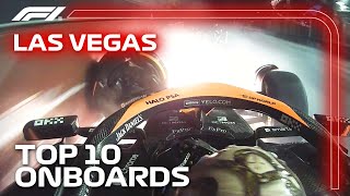 Landos Dramatic Crash And The Top 10 Onboards  2023 Las Vegas Grand Prix  Qatar Airways [upl. by Letney]