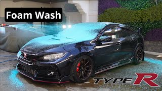 2020 Honda Civic Type R FK8  Foam Wash amp Protect  EXTERIOR Detailing ASMR  1\2 [upl. by Alica497]