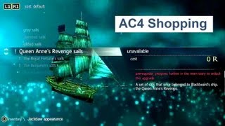 AC4 shopping guide Edward Kenways weapons and Jackdaw upgrades Assassins Creed 4 Black Flag [upl. by Atilek439]