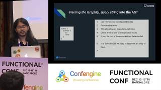 Using Haskell to build a performant GraphQL to SQL compiler by Tanmai Gopal at FnConf18 [upl. by Anali39]