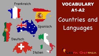 Learn German Vocabulary  Countries amp Languages in German Länder und Sprachen [upl. by Blankenship]