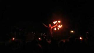 Fire Staff Juggling  Tim Marston  Juggling Inferno [upl. by Ahcarb]