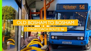 Old Bosham to Bosham  Stagecoach South 56  Realtime [upl. by Etz472]