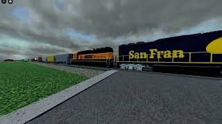 TLTProductions Train Meet With Rare SF Train [upl. by Sum11]