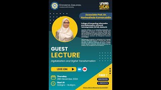 Guest Lecture  Digitalization and Digital Transformation [upl. by Notrab55]