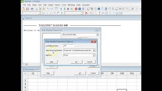 Confidence Intervals on Population Proportions in Minitab [upl. by Annoynek113]