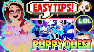 WATCH THIS to do the PUPPY QUEST EASY🐶Royale High 2022 New Year’s Quest Tutorial [upl. by Aifos729]