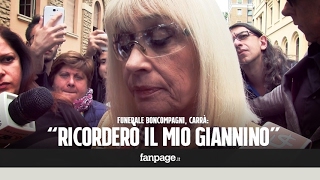 Funerali Boncompagni Carrà in lacrime quotVoglio ricordare il mio Giannino gli sono stata vicina fin [upl. by Mandeville]