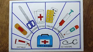 First aid kit drawing easilyEasy way to draw first aid kit box step by step [upl. by Allix]