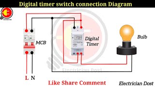 Digital Timer Switch Connection Diagram [upl. by Loomis]