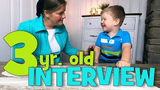 interviewing a 3 year old  the Mennonite Mom [upl. by Miran]