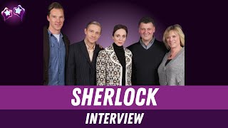 Sherlock BBC TV Cast Interview Benedict Cumberbatch Martin Freeman Amanda Abbington Steven Moffat [upl. by Dez]