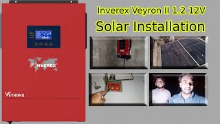 INVEREX VEYRON II 12 KW  Solar Installation in Night  12 Kw Solar setup  1200 Watt 12 V Battery [upl. by Ransome]