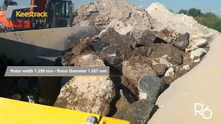 Keestrack Hybrid R6e impact crusher in recycling at GerdayBelgium [upl. by Darreg]