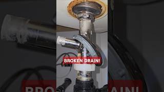 LEAKY KITCHEN Sink Drain Replacement plumbing plumber fail diy howto shorts fyp bluecollar [upl. by Atteuqihc]