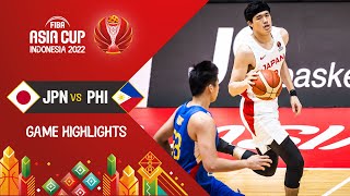 Japan 🇯🇵  Philippines 🇵🇭  Basketball Highlights  FIBAASIACUP 2022 [upl. by Pearson680]