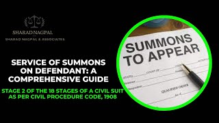 Service of Summons on Defendant A Comprehensive Guide [upl. by Persian]