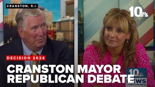 Republican candidates for Cranston mayor debate on 10 News Conference [upl. by Ebbarta]