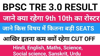 After Roster BPSC TRE 30 Cut Off 910  BPSC TRE 30 ALL SUBJECT Expected Final CutOff low update [upl. by Sarette]