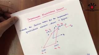 Isoparametric Quadrilateral element problem  Finite element Analysis  FEA  Tamil [upl. by Kciwdahc]