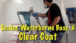 How To Spray Primer Sealer Waterborne Base and Clear Integra Project [upl. by Athiste]