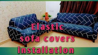 Amazon elastic sofa covers installation method and tips [upl. by Ecirted]