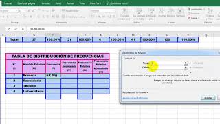 DISTRIBUCIÓN DE MUESTRA POR NIVEL DE ESTUDIO Y SEXO  TABLA DE DISTRIBUCIÓN DE FRECUENCIAS EN EXCEL [upl. by Serena745]