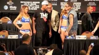 JLEON LOVE V GABRIEL ROSADO FACE OFF  PRESS CONFERENCE  MAYDAY  MAYWEATHER v GUERRERO [upl. by Oninotna39]