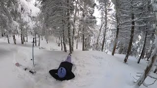 Powder Day at Sugarbush Mountain  Super Light and Fluffy Snow [upl. by Amihc29]