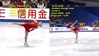 NHK Trophy womens short program  spin sidebysides [upl. by Giordano]