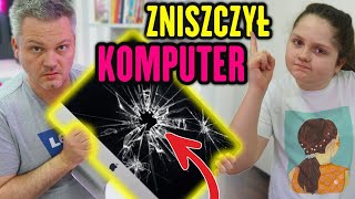 TATA ZNISZCZYŁ MÓJ KOMPUTER 😥 KONIEC NAUKI ❗ MISIA I JA [upl. by Lexy]