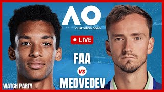 Medvedev vs Auger  Aliassime LIVE  2024 AO  Watch Party [upl. by Cheke]