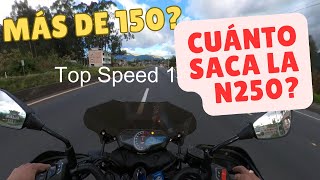 Top Speed Pulsar N250  Me decepcionó [upl. by Selby]